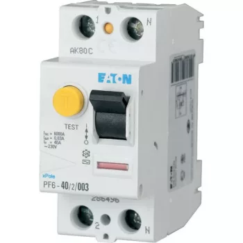   Eaton 286498 PF6-40/2/03 Áram-védőkapcsoló 6kA 2 pólus, 300mA, AC típus