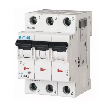Eaton 286590 PL6-B20/3 Kismegszakító, 6kA 3 pólus