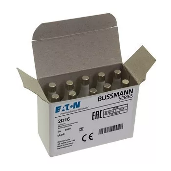   Eaton 2D16 FUSE-D1 2A T GL/GG 500VAC E16 Diazed betét D16, 500V AC (DI, E16-hoz)
