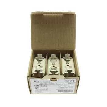   Eaton 63NHG00B NH FUSE 63A 500V GG SIZE NH-betét 63A, DIN 00 méret, 500V AC, gG/gL