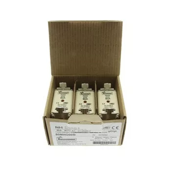   Eaton 80NHG00B 0NH FUSE 80AMP 500V gG SIZE 00 DUAL IND NH-betét 80A, DIN 00 méret, 500V AC, gG/gL