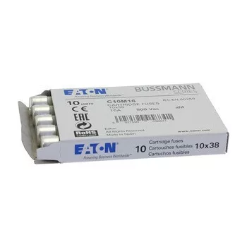   Eaton C10M16 CYLINDRICAL FUSE 10 x 38 16A AM 500V AC Hengeres betét 10x38mm, 500V AC, aM