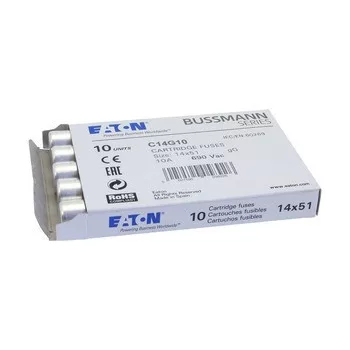   Eaton C14G10 CYLINDRICAL FUSE 14 x 51 10A gG 690V AC Hengeres betét 14x51mm, 690V AC, gG