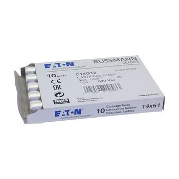   Eaton C14G12 CYLINDRICAL FUSE 14 x 51 12A GG 690V AC Hengeres betét 14x51mm, 690V AC, gG