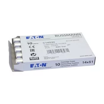   Eaton C14G20 CYLINDRICAL FUSE 14 x 51 20A gG 690V AC Hengeres betét 14x51mm, 690V AC, gG