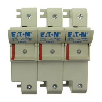   Eaton CH223DIU 3P 22x58 Neon Indicator Fuse Holder Biztosítós szakaszolókapcs. 22x58-hoz, 3p,kijelzős