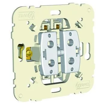   Efapel Logus90 21156 Kettes nyomógomb betét (2Z), burkolat és keret nélkül, csavaros bekötés, süllyesztett 10A 250V