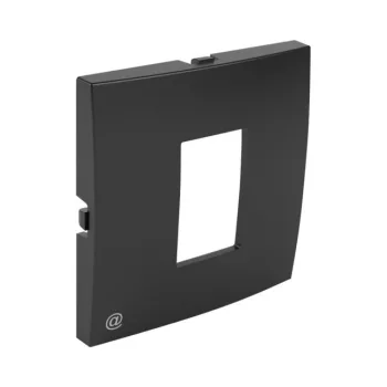   Efapel Logus90 90751 TPM fedlap Informatikai csatlakozóaljzatok betétekhez fekete (Efapel 90751 T PM)