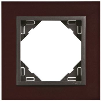   Efapel Logus90 90910 TBS 1-es keret bíbor/szürke ANIMATO (Efapel 90910 T BS)