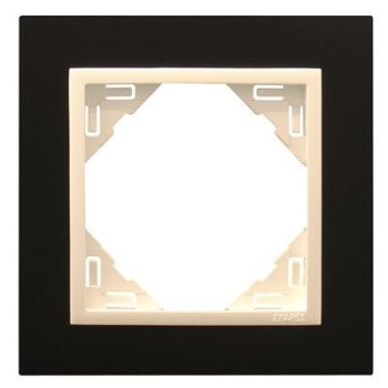   Efapel Logus90 90910 TPG 1-es keret fekete / jég ANIMATO (Efapel 90910 T PG)