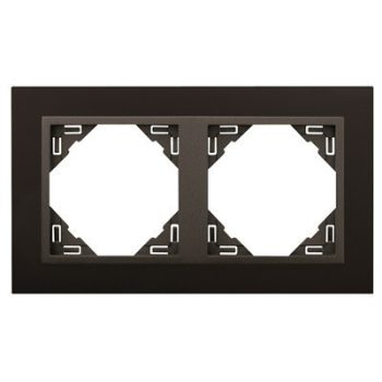   Efapel Logus90 90920 TPS 2-es keret fekete / szürke, függőleges és vízszintes elhelyezéssel, ANIMATO (Efapel 90920 T PS)