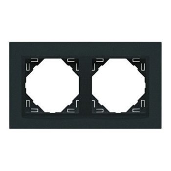   Efapel Logus90 90920 TSS 2-es keret szürke / szürke, függőleges és vízszintes elhelyezéssel, ANIMATO (Efapel 90920 T SS)