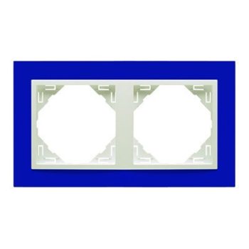   Efapel Logus90 90920 TZG 2-es keret kék / jég, függőleges és vízszintes elhelyezéssel, ANIMATO (Efapel 90920 T ZG)