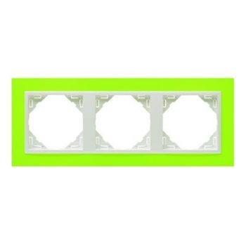   Efapel Logus90 90930 TDG 3-as keret zöld / jég, függőleges és vízszintes elhelyezéssel, ANIMATO (Efapel 90930 T DG)