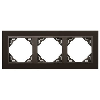   Efapel Logus90 90930 TPS 3-as keret fekete / szürke, függőleges és vízszintes elhelyezéssel, ANIMATO (Efapel 90930 T PS)