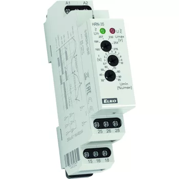   Elko EP HRN-35 1-fázisú feszültségfigyelő relé AC 48 - 276 V tartományban két független kimeneti relével (1565)