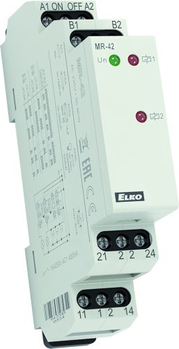 ELKO EP MR-42/UNI Léptető impulzusrelé 2x 16 A/AC1 váltóérintkezővel, AC/DC 12–240 V (AC 50–60 Hz) (1591)
