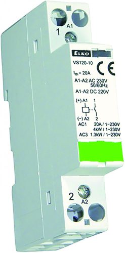 ELKO EP VS120-10/24V moduláris kontaktor 20A, 1 záró érintkező, 24V AC/DC (209970700047)