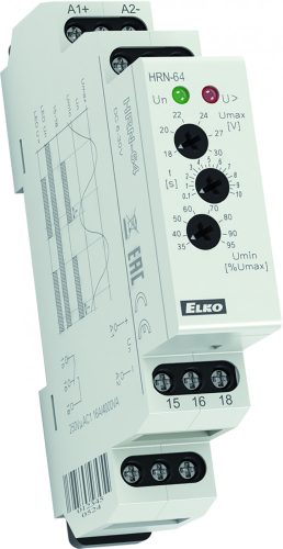 Elko EP HRN-64 Egyenfeszültség figyelő felügyeleti relé DC 6 - 30 V tartományban (3063)