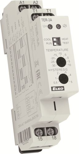 Elko EP TER-3A - Termosztát, -30.. +10 C, állítható hiszterézis ( 3839 )