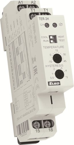 Elko EP TER-3H - Termosztát, -15.. +45 C, állítható hiszterézis ( 3846 )