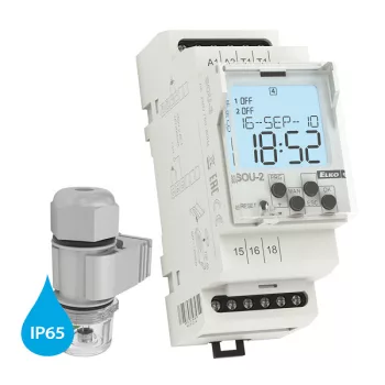   ELKO EP SOU-2/230V Alkonykapcsoló digitális kapcsolóórával, érzékelővel (8234)