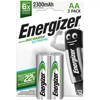   Energizer AEAA2300B2EXTR Extreme LR6 (AA) újratölthető akkumulátor 2300mAh Ni-MH – nagy kapacitású, hosszú élettartamú AA ceruzaakku ( 2db/csomag ) ( AEAA2300B2EXTR )