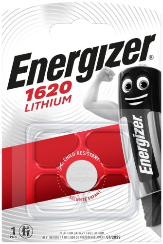 Energizer EGCR1620 CR1620 lítium gombelem – nagy teljesítményű, hosszú élettartamú 3V elem órákhoz, távirányítókhoz, kisebb elektronikai eszközökhöz ( EGCR1620 )