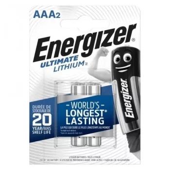  Energizer ELAAAB2 Ultimate Lithium LR03 (AAA) mikro elem – extra hosszú élettartamú, ultrakönnyű 1,5V prémium lítium elem nagy teljesítményű és okoseszközökhöz ( 2db/csomag ) ( ELAAAB2 )