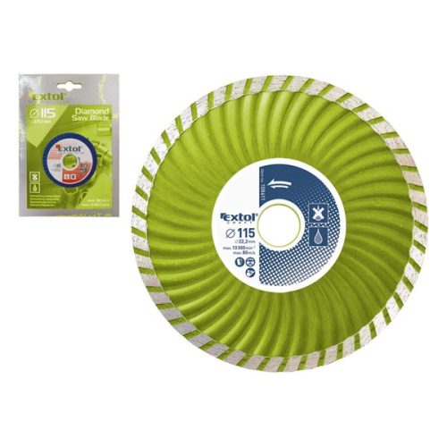 EXTOL CRAFT 108855 gyémántvágó TURBO; 230×2,7×22,2mm, max.6.600 ford/perc ( 108855 )