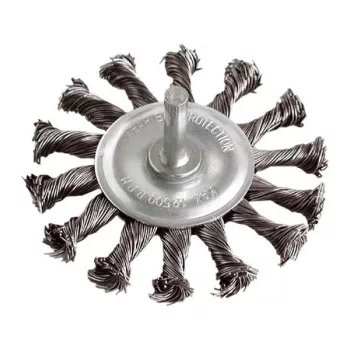   EXTOL CRAFT 17039 drótcsiszoló körkefe, 75mm, fúrógépbe fogható: 6mm csap, sodrott erős, hullámos szálú, max 12.500 ford/perc ( 17039 )
