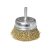 EXTOL CRAFT 17057 drótcsiszoló fazékkefe, csapos; 63mm, O 6mm-es csap, fúróba fogható, hullámos szálú, rezezett acél, max 4500 ford/perc ( 17057 )