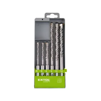  EXTOL CRAFT 25048 betonfúró klt. normál befogás ; 6db, 5-12mm, (5-6-8×110, 8-10-12×160) ( 25048 )