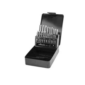   EXTOL PREMIUM 29301 menetfúró klt., kézi, fém dobozban; 21db, M3,4,5,6,8,10,12, jó minőségű szénacél, hajtóvas nélkül ( 29301 )