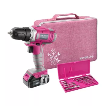   EXTOL LADY 402401 akkus fúrócsavarozó, 12V, Li-ion, Extol Lady, 1db 1300 mAh akku ( 402401 )