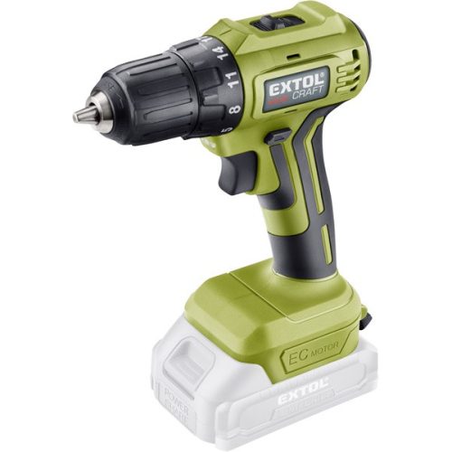EXTOL CRAFT 402451 akkus fúrócsavarozó, Power Share, 20V, kefementes motor, kofferban; AKKU és TÖLTŐ NÉLKÜL ( 402451 )