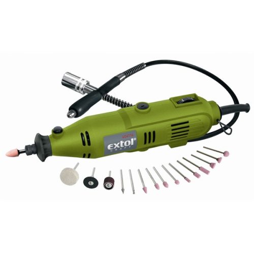 EXTOL CRAFT 404116 mini köszörű és fúrógép klt., 130W ( 404116 )