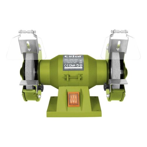 EXTOL CRAFT 410120 kettős köszörűgép 150W,száraz,125×12,7×16mm; 2950 ford/perc, P36, P80, 6kg ( 410120 )
