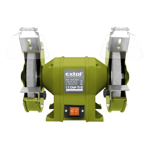 EXTOL CRAFT 410130 kettős köszörűgép 350W, száraz, 200×16×20mm; 2950 ford/perc, P36, P80, 11kg ( 410130 )