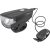 EXTOL LIGHT 43137 LED lámpa, biciklis, első, fehér 5 W LED; 350 Lm, ABS ház, USB újratölthető beépített Li-ion akku, 1200 mAh, duda funkc. ( 43137 )