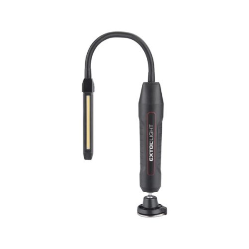 EXTOL LIGHT 43146 LED munkalámpa, USB tölthető; 500 Lm, cserélhető Li-ion akku, 2500 mAh, flexibilis szár ( 43146 )
