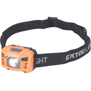   EXTOL LIGHT 43180 LED fejlámpa, 3 W, CREE XPL, 100 Lumen; IR szenzor, tölthető akkuval, 3 funkció, fehér+piros fény ( 43180 )