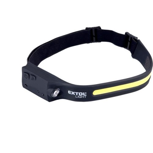 EXTOL LIGHT 43186 LED fejlámpa,COB+ XPE, 350 Lumen; IR szenzor, tölthető akkuval, 4+1 funkció ( 43186 )