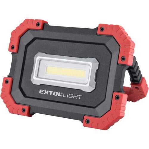 EXTOL LIGHT 43272 hordozható LED lámpa (reflektor), 10W; 1000 Lm, IP54, Li-ion akkus, 4400 mAh, USB tölthető, Power Bank funkcióva 0,36 kg ( 43272 )
