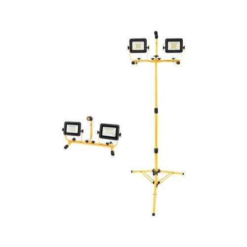 EXTOL LIGHT 43282 hordozható LED lámpa, 2×30 W, reflektor; 2×2700 Lm, teleszkópos állvánnyal, 230V/50Hz ( 43282 )