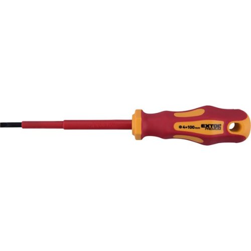 EXTOL PREMIUM 53073 csavarhúzó szigetelt 1000V, lapos 2,5×80 mm, CrV., VDE, GS ( 53073 )