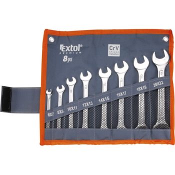   EXTOL PREMIUM 6119 villáskulcs klt., CrV., vászon tartóban; 8db, 6-22mm ( 6119 )
