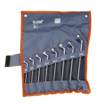   EXTOL PREMIUM 6219 csillagkulcs klt., 8db; 6-22mm, CrV. vászon tartóban ( 6219 )