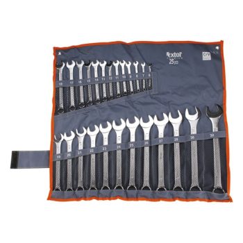   EXTOL PREMIUM 6334 csillag-villás kulcs klt., CrV., vászon tartóban ; 25db, 6-32mm ( 6334 )