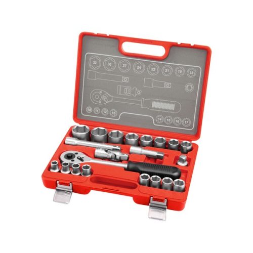 EXTOL PREMIUM 6523 dugókulcs klt., CV., racsnis 45fog ; 1/2" 21db, 10-32mm ( 6523 )